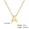oly-85645adba71666261e17ceb847312fa9 Wholesale welding 26 letters gold 18K gold plating does not fade jewelry 304 stainless steel necklace
