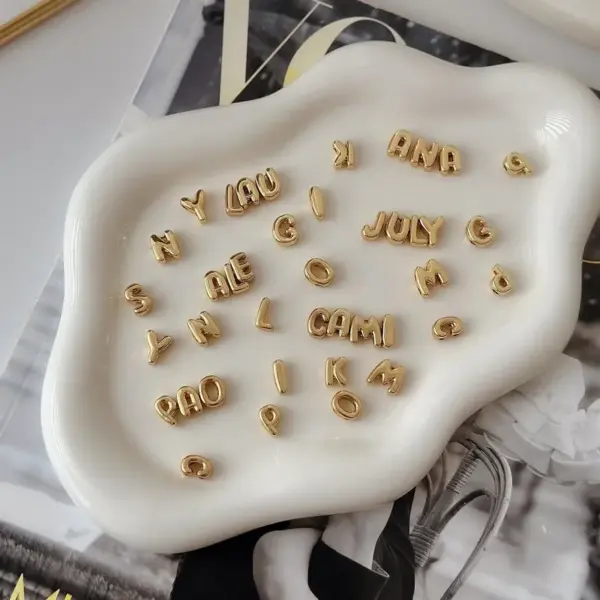 Wholesale Jewelry Basic Letter Letter Copper Brass 14K Gold Plated