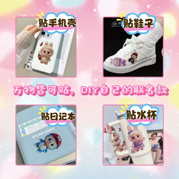 oly-8569353c23f7d947cbb7adb30ff83f11 Wholesale Labubu Tattoo Sticker Labubu Dopamine Cute Cartoon Girly Heart Christmas Waterproof Long-Lasting Tattoo Sticker