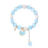 Wholesale Hot New Oil Dropping Shell Popcorn Beads Pearl Beaded Bell Woven Rope Bracelet Fashion Niche Fairy Bracelet