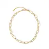 PVD Coated Real Gold Plated 18K Solid Color 201 Stainless Steel Hip-Hop Streetwear Waterproof Non Tarnish Bracelets Necklace