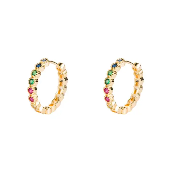 oly-856e49b4ce61598956d83e12744bd56f Wholesale Fashion Geometric Inlaid Zircon Alloy Artificial Gemstones Copper Earrings