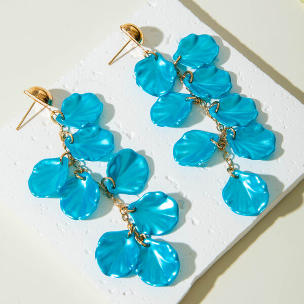 Wholesale Cross-border Summer Tassel Long Petal Earrings Women's Super Fairy Shell Design Simple Earrings Niche Holiday Ears