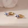 Wholesale Ion Plating (IP) 18K Gold Plated Cup Plate Teapot 304 Stainless Steel Ceramics Elegant Classical Waterproof Non Tarnish Drop Earrings