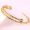 Wholesale Ins Style Retro Snake Copper 18k Gold Plated Zircon Bangle In Bulk