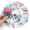 Wholesale 50 Skull Graffiti Laser Horror Trend Creative Sticker