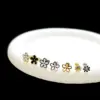 Wholesale 1 Piece Cute Simple Style Flower Plating Titanium Steel Ear Studs
