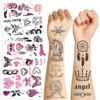Wholesale New American Rose Skull Tattoo Waterproof Party Gift Funny Fun Face Stickers Cross-border Approved