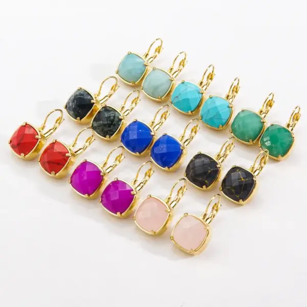 Wholesale PVD Coated 14K Gold Real Gold Plated Geometric 304 Stainless Steel Classical Simple Style Waterproof Non Tarnish Drop Earrings