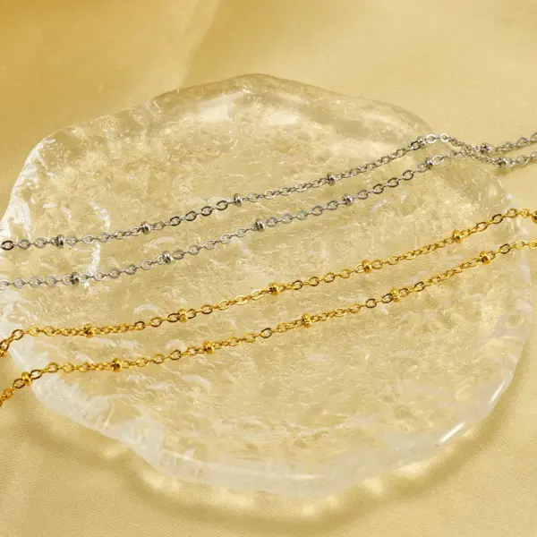 PVD Coated 18K Gold Plated Letter Stainless Steel Simple Style Commute Waterproof Non Tarnish Stainless Steel Titanium Steel Pendant Necklace