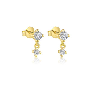 E4822-gold/pair / 925 silver