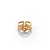 Wholesale PVD Coated Heart Shape 304 Stainless Steel Simple Style Waterproof Non Tarnish Rings Earrings Necklace
