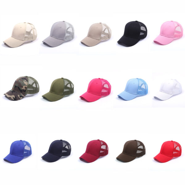 Wholesale Grid custom advertising baseball cap travel printing logo work sun hat custom cap