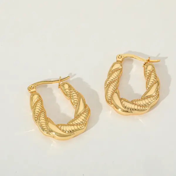 Wholesale 1 Pair Casual Elegant Geometric 304 Stainless Steel 18K Gold Plated Ear Studs