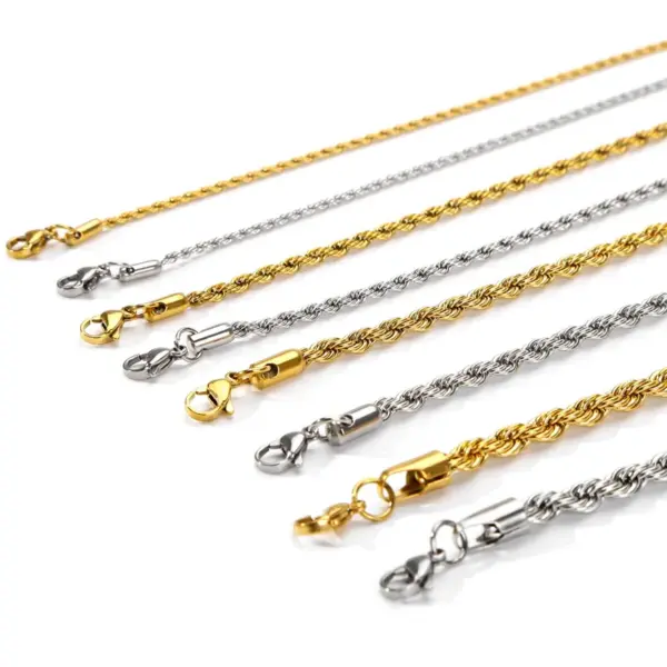 Real Gold Plated 18K Gold Solid Color 316 Stainless Steel Hip-Hop Retro Waterproof Non Tarnish 316 Stainless Steel Bracelets