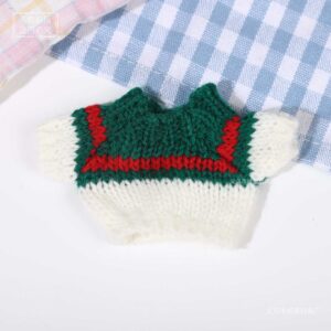 Rx130 sweater-red, green and white stitching