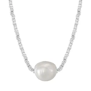 White Gold Color Necklace / 925 Silver