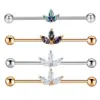 Wholesale Retro Flower Stainless Steel Plating Belly Ring 1 Piece