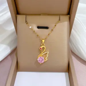 F225 Powder Titanium Steel Chain Copper Pendant