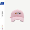 Wholesale Cute cartoon small animal embroidered baseball cap for women sweet versatile Korean style fashionable curved brim peaked cap with small face