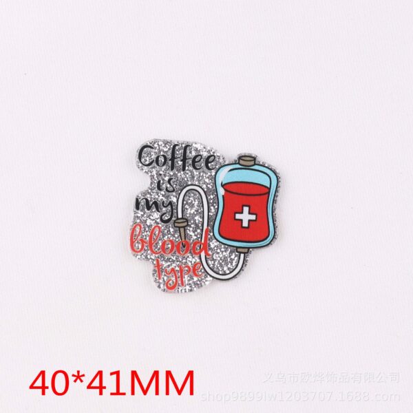 Wholesale New loose pink cartoon clothes medical letter personalized bag jewelry acrylic pin cute DIY patch