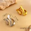 Wholesale PVD Coated Real Gold Plated 18K Gold Stripe 304 Stainless Steel Casual Retro Simple Style Waterproof Non Tarnish Open Rings