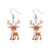 Wholesale Christmas Cartoon Reindeer Acrylic Earrings