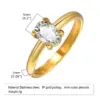 Wholesale PVD Coated Real Gold Plated 18K Gold Solid Color 201 Stainless Steel IG Style Simple Style Waterproof Non Tarnish Open Ring Rings