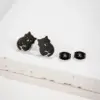 Wholesale PVD Coated 18K Gold Real Gold Plated Cat 304 Stainless Steel IG Style Simple Style Classic Style Waterproof Non Tarnish Ear Studs