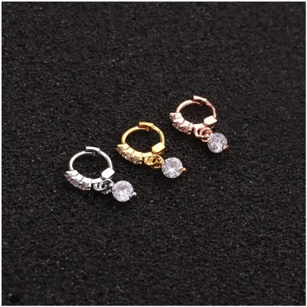Ear Cartilage Rings & Studs Flower Copper Zircon