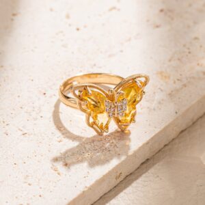 Golden yellow / Butterfly outer size 15x21mm