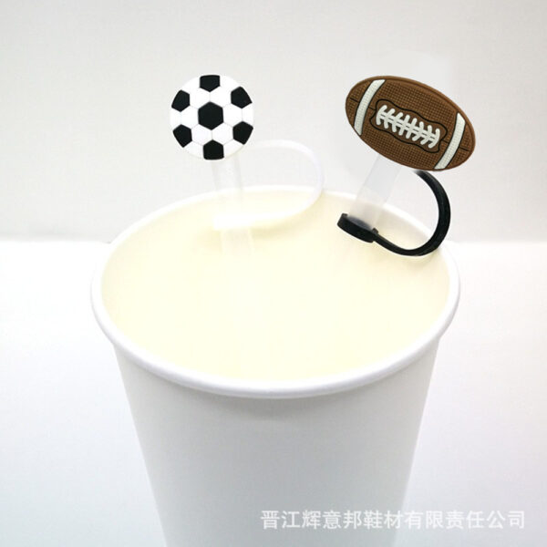 Wholesale Cartoon Party Straw Cover Straw Cap Silicone Dust Plug