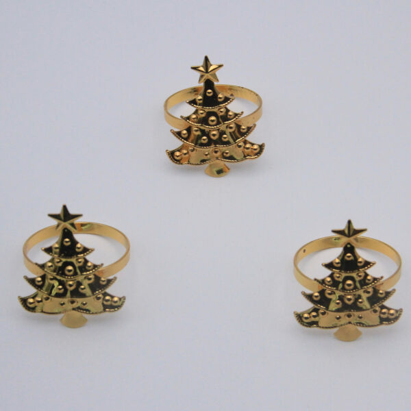 Wholesale Hotel Creative High-End Exquisite Christmas Tree Napkin Ring Buckle Table Decorations Hotel Table Setting Manufacturer
