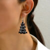 Wholesale Skull Print Party Christmas Tree Earrings Acrylic Earrings