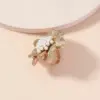 Wholesale Exaggerated Sweet Flower Alloy Inlay Pearl Women's Rings