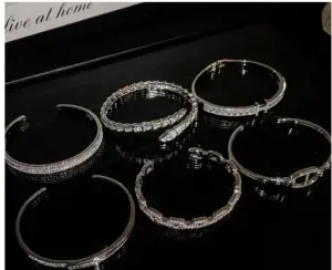 Wholesale Modern Style Solid Color Copper Zircon Bangle In Bulk