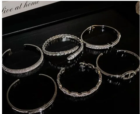 Wholesale Modern Style Solid Color Copper Zircon Bangle In Bulk