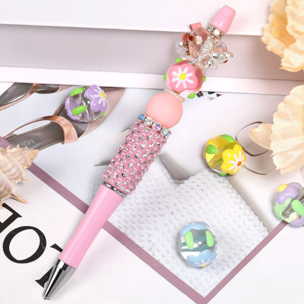 Wholesale drop oil painting beaded flowers snowflake acrylic beads