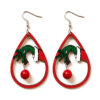 Wholesale Christmas Grinch earrings classic stitching Christmas gift earrings