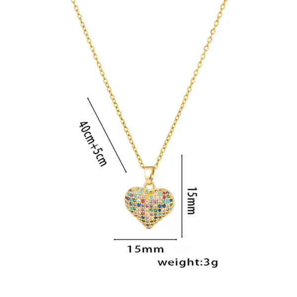 PVD Coated Real Gold Plated 18K Gold Solid Color Stainless Steel Sweet Waterproof Non Tarnish Titanium Steel Pendant Necklace