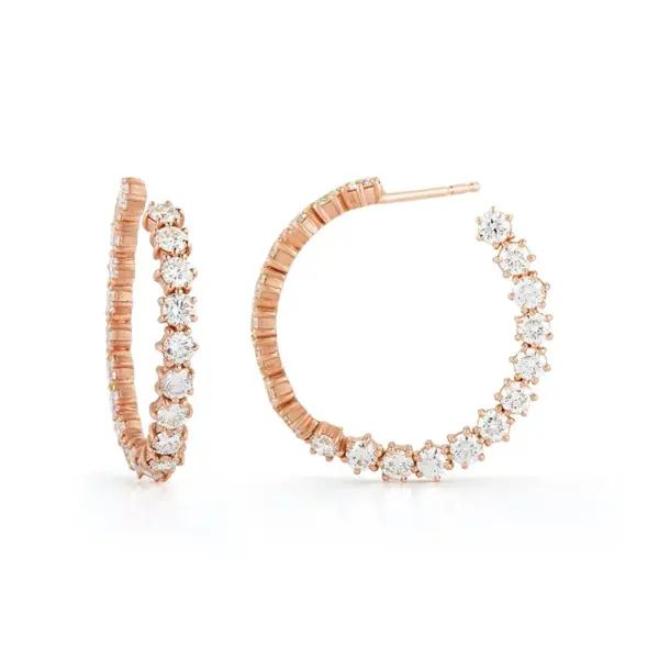 Wholesale 1 Pair Elegant Simple Style Circle Plating Inlay Copper Zircon Ear Studs