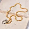 Wholesale PVD Coated Real Gold Plated 18K Solid Color 304 Stainless Steel Titanium Classic Style Waterproof Non Tarnish Pendant Necklace