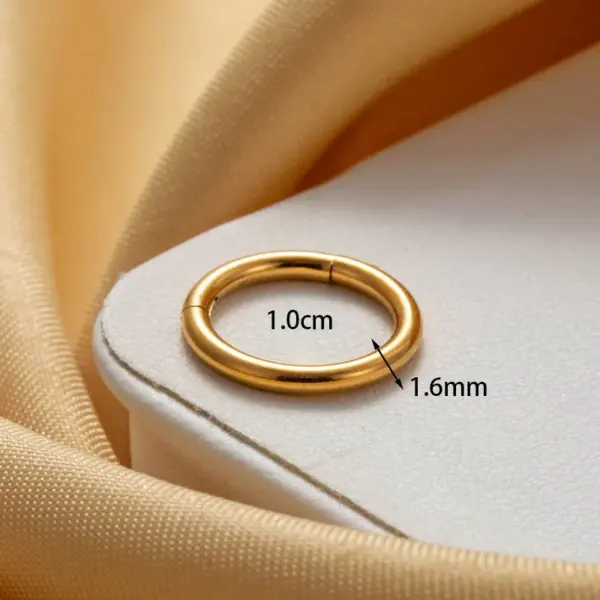 Wholesale 316 Stainless Steel Round IG Style Hoop Earrings For Women's