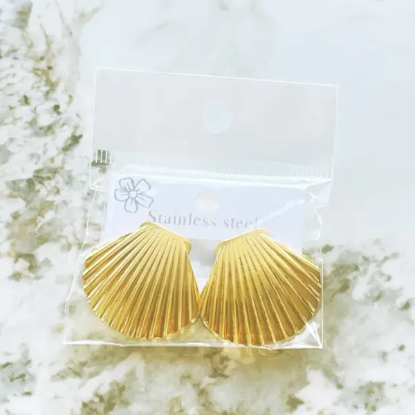 Fashionable Geometric Hammered Stainless Steel Ear Cuff Oil Press Sheet Vintage French Design Women's Simple Style Jewelry