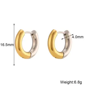 Solid Ear Ring-Stitching Two-Tone