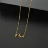 Wholesale PVD Coated 18K Gold Real Plated Letter Constellation 201 Stainless Steel Modern Style Classic Waterproof Non Tarnish Pendant Necklace