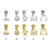1 Piece Fashion Heart Shape Plating Inlay Stainless Steel Zircon Ear Studs