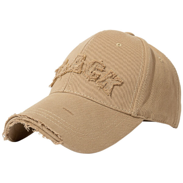 Wholesale Hard-Top Baseball Cap for Women 2024 New Style Ripped Peaked Cap, Fashionable and Versatile, Face-Showing, Small and Big Head Circumference Hat, Trendy