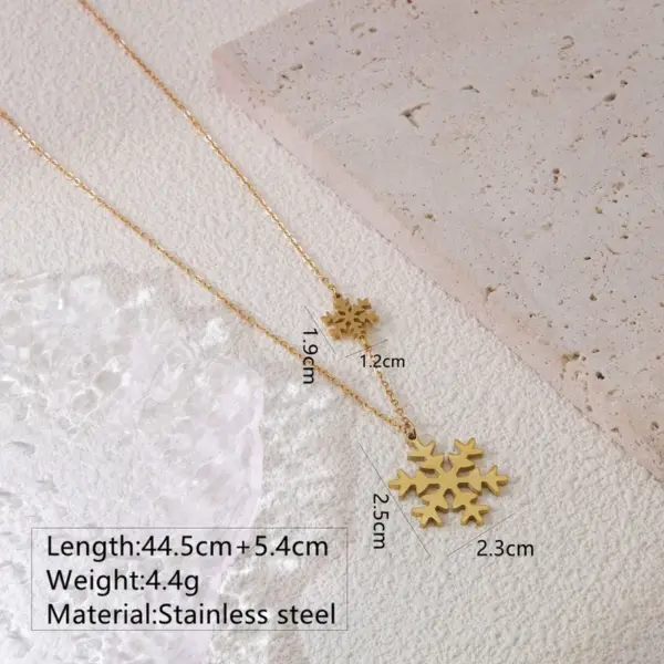 304 Stainless Steel Plastic Glass Round Christmas Hat Christmas Tree Electroplating Ion Plating (IP) Glass 18K Real Gold Plated Golden Plated Casual Christmas Streetwear Waterproof Non Tarnish Conventional Connection Pendant Necklace Necklace