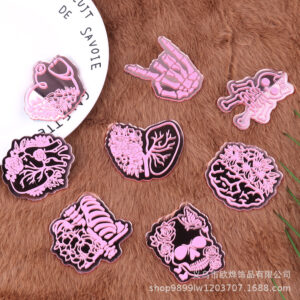 oly-868a140c7d7c67f3c5bf3146e7d007c6 Wholesale Pink double-mirror skull organ acrylic